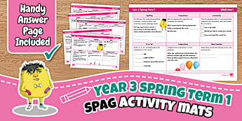 Year 3 SPaG Activity Mats - KS2 SPaG Resources - Twinkl
