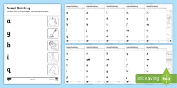 Alphabet Initial Beginning Sounds | Phonics Worksheets
