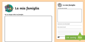 La Mia Famiglia Scuola Primaria Classe Prima E Seconda