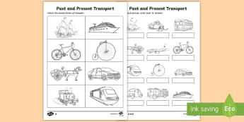 transport through time grade 4 worksheets and activities