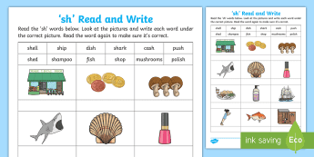 Sh Writing Lesson SH Words Phonics Activities | twinkl.co.uk