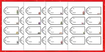 Editable Christmas Gift Tags - Christmas, xmas, gift, gift tag, tree, advent, nativity, santa, father christmas, Jesus, tree, stocking, present, activity, cracker, angel, snowman, advent , bauble