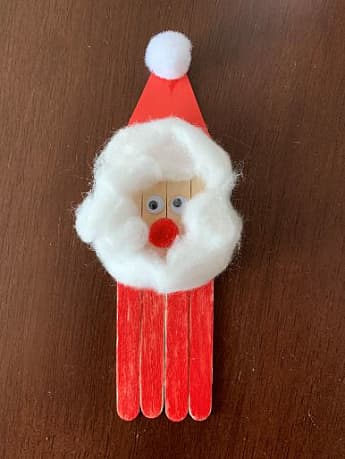 Paddle Pop Stick Santa Craft - Twinkl