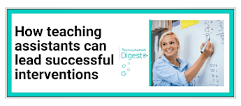 DfE reveals three major challenges for teaching assistants delivering SLCN