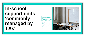 Four tips for deploying teaching assistants in mainstream SEN units