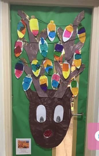 simple christmas classroom door