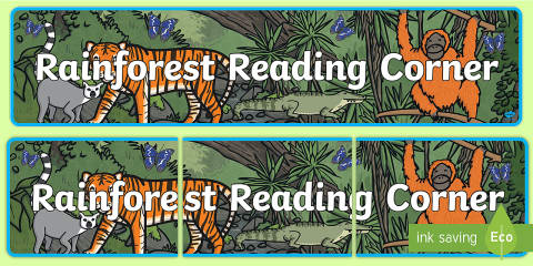 Muted Botanical Theme Our Reading Rainforest Display Banner