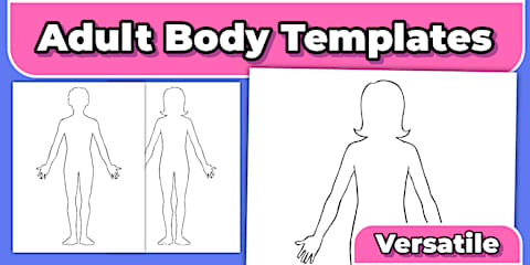 Single Body Outline Worksheet - KS3