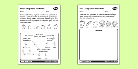 Classification System Sequencing Activity