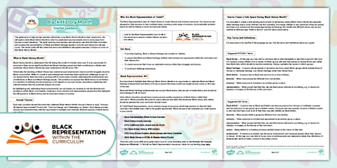 Black History Month: EYFS Black History Month PowerPoint and Activity Pack