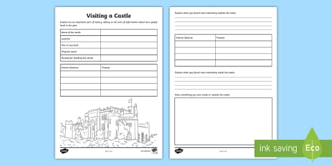 Design Your Own Castle Worksheet