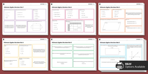 Year 7 - Year 10 Maths Algebra Skills Worksheets