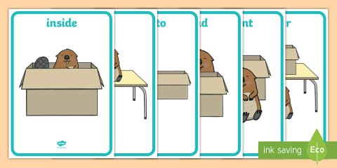 ESL Prepositions of Place Posters [Kindergarten, A1]
