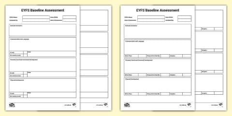 EYFS On-Entry Baseline Observation Record Resource Pack