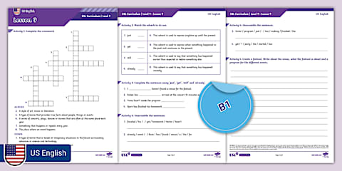 ESL Curriculum (US-English) Level 9 Lesson 10 Activity Sheet