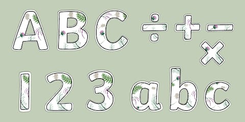 Scottish Botanical-Themed There Are _ Children in Class Today Editable ...