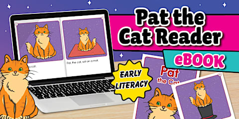 Pat the Cat Word Family Craft Activity for K-1st Grade