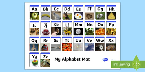 Alphabet Letter Shapes Word Mat