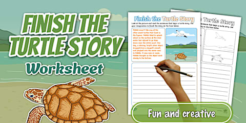 Turtle Shopkeeper Finish the Shopkeeper Story Worksheet