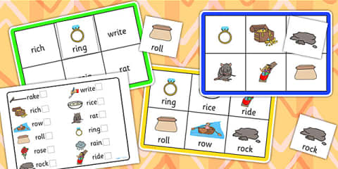 'r' and 'w' Minimal Pair Board Game