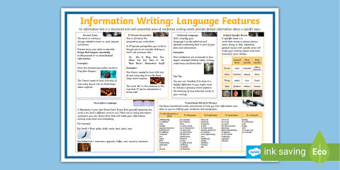 Level 3 (Phase 2) Writing - Information Report Exemplar with Annotations