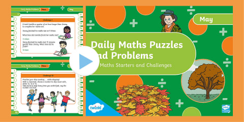 Math Problem Starter Maths Starter of the Day Activities PowerPoint