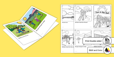 Sun -un Word Family Craft Activity for K-1st Grade