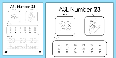 All About the Number 23 Worksheet