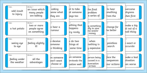 Vocabulary Loop Synonyms Loop Cards
