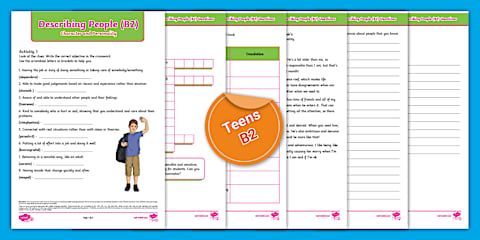 ESL Describing People PPT & Worksheet [Teens, A2]