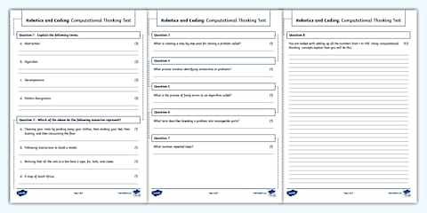 Grade R Robotics and Coding - Computational Thinking - Decomposition ...