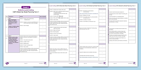 Grade 6 Robotics and Coding – Term 2 - Guide: Week-by-week Planning ...