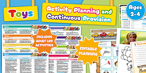EYFS Toys Activity Planning and Continuous Provision Ideas (Ages 2-4)