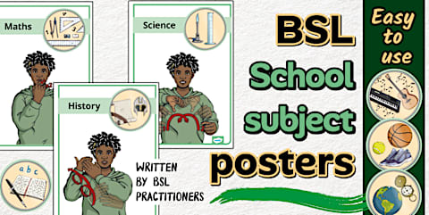 BSL School Subject Posters
