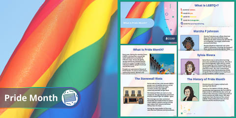 Pride Flags PowerPoint and Matching Activity
