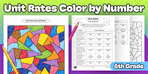 Seventh Grade Math Unit Rates and Complex Fractions Matching Worksheet
