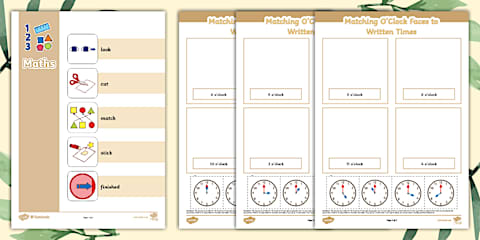 SEND Structured Steps Time: Complete the Hour Hand - O'Clock