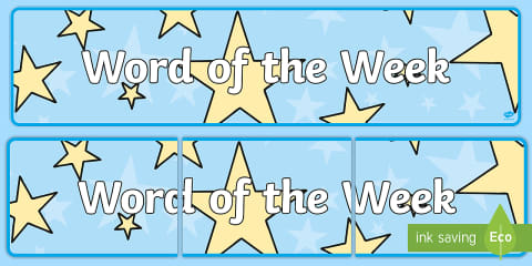Muted Rainbow Word of the Week Display Poster
