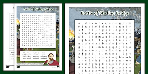The Battle of Stirling Bridge Event Timeline Worksheet