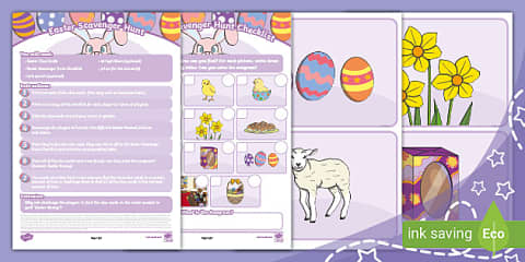 Easter Challenge Hunt Cards (Differentiated)