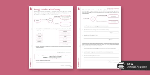 KS3 Energy Changes and Transfers: Energy Efficiency Lesson Pack ...
