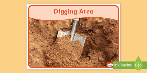 Digging Area Words Posters