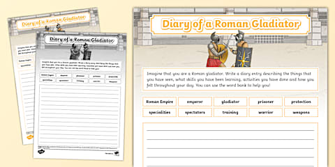 Ancient Roman Diary Writing Template