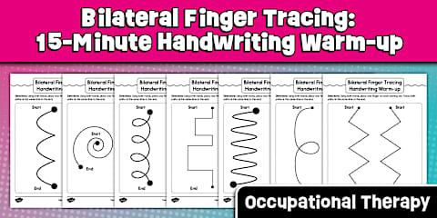 Fall Handwriting Practice on Highlighted Writing Paper for OT