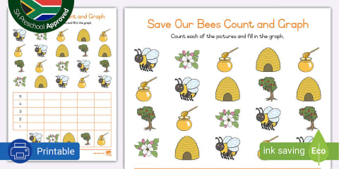Graph And Bee Riddle Bees-Themed Count and Tally Activity Sheet