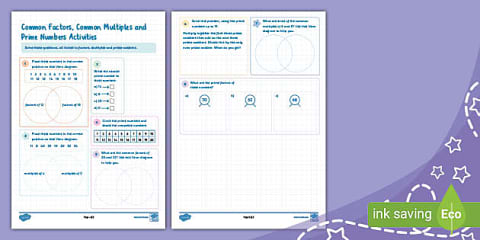 Year 6 Calculation Factors Multiples and Prime Numbers Maths Mastery ...