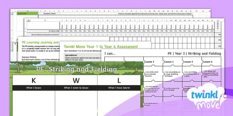 Twinkl Move PE - Year 5 Striking and Fielding: Rounders Assessment Pack