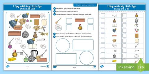 Dull or Shiny Sorting Activity