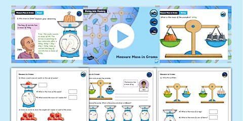 Measure Mass in Grams Maths Activity Sheets
