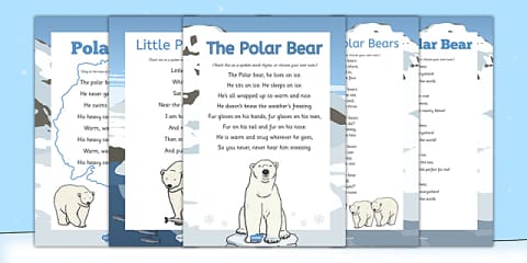 Five Little Polar Bears Rhyme